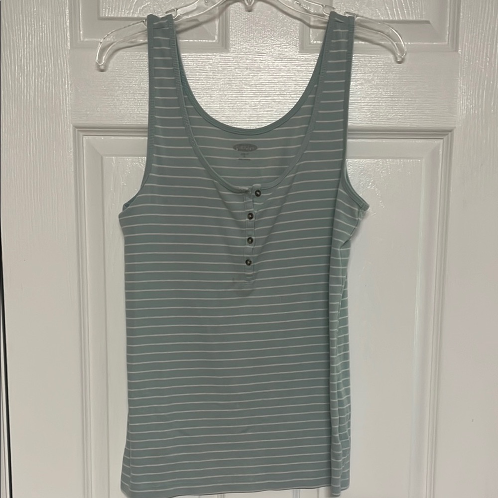 Striped Tank Top - Baby Blue